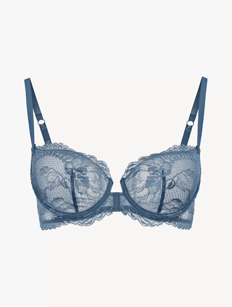 Balconette | Underwired-La Perla Dark Lace Balconette Bra Blue