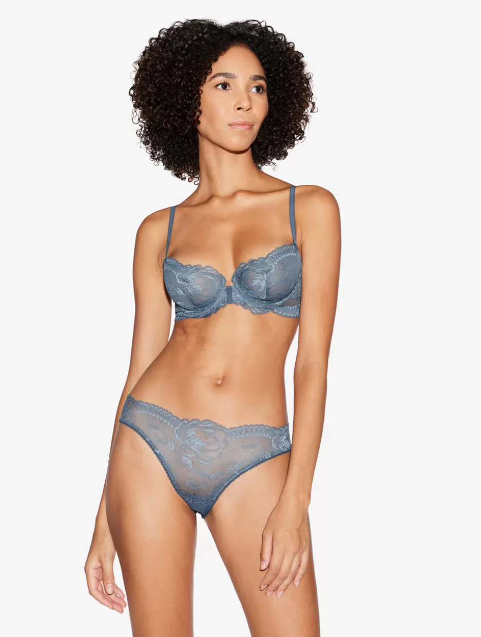 Balconette | Underwired-La Perla Dark Lace Balconette Bra Blue