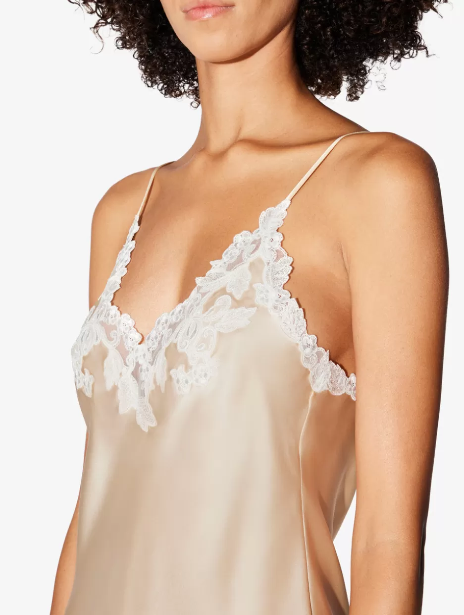 Slips & Dresses | Silk Sleepwear-La Perla Halo Silk Slip Dress With Frastaglio Beige