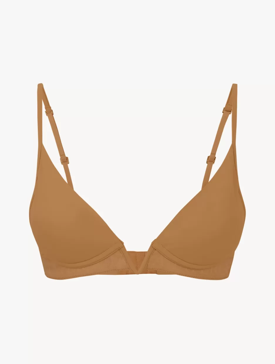 Bralette | Padded-La Perla Hazel-coloured Non-wired Padded Triangle V-bra Nude