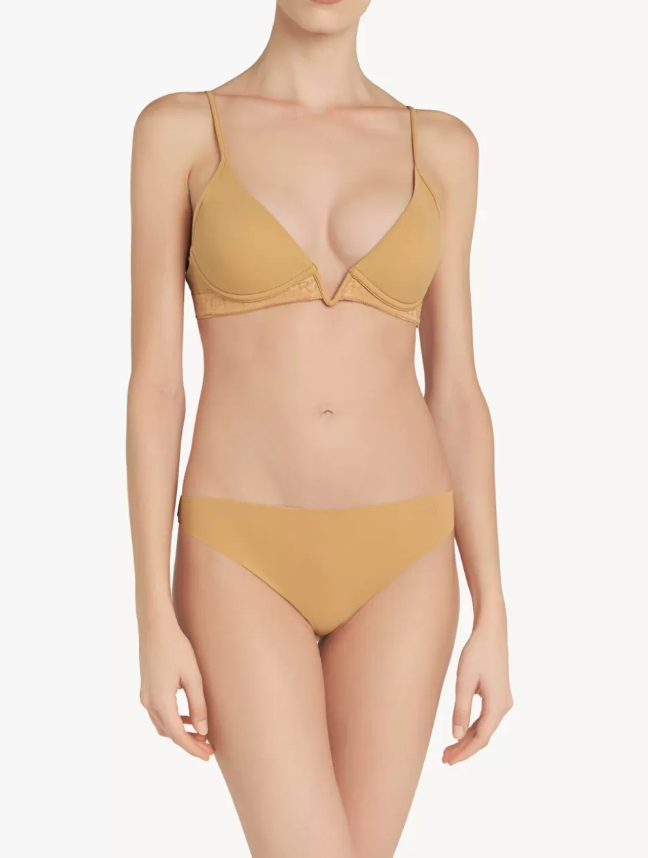 Bralette | Padded-La Perla Hazel-coloured Non-wired Padded Triangle V-bra Nude