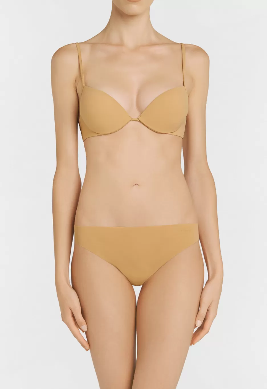 Padded | Push-Up-La Perla Hazel-coloured Underwired Padded Push-up Bra Nude