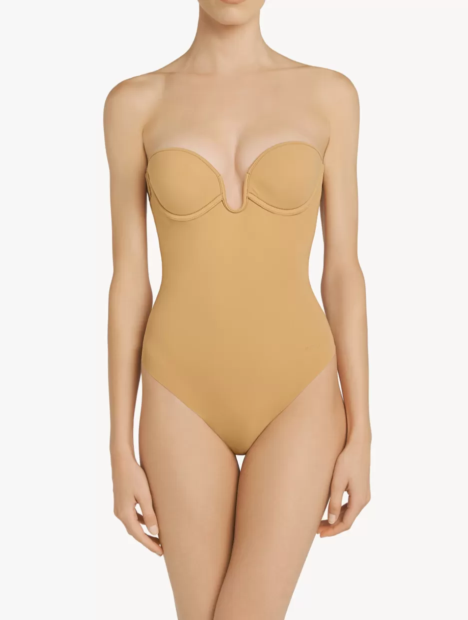 Bodysuits & Bustiers | Shapewear-La Perla Hazel-coloured Underwired Padded U-bra Bodysuit Nude