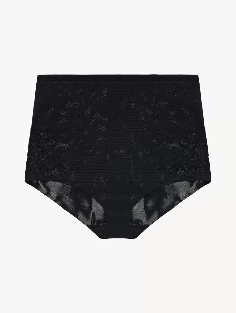 High-waist | Shapewear-La Perla High-waisted Briefs In Stretch Tulle Black