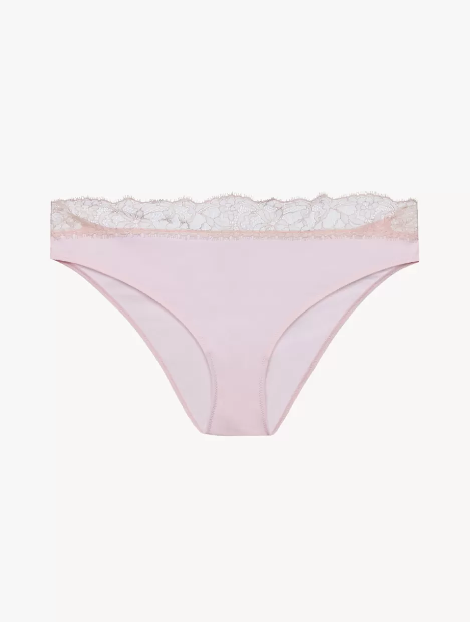 Mid-rise-La Perla Lace Medium Brief In Pink