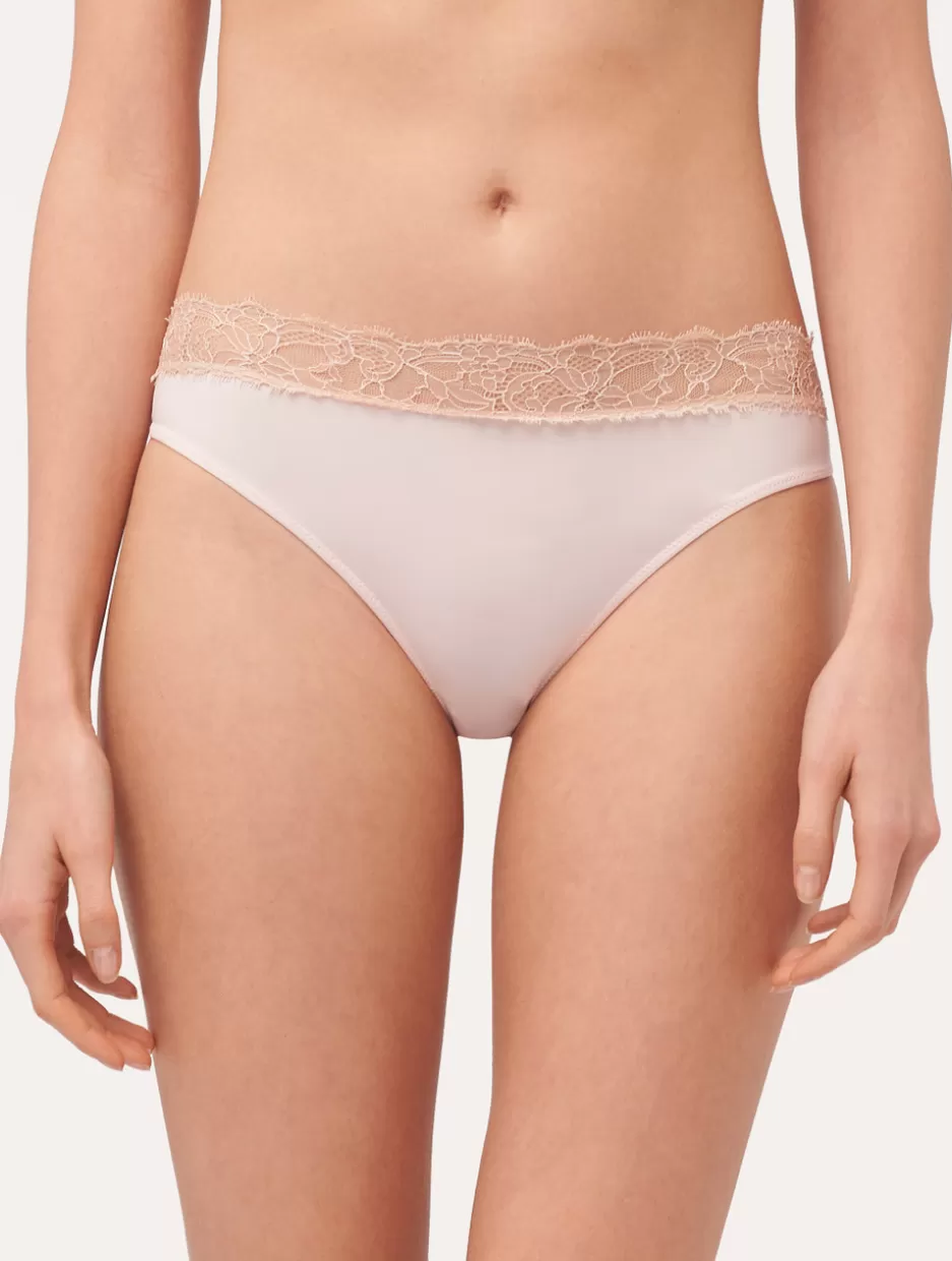 Mid-rise-La Perla Lace Medium Brief In Pink