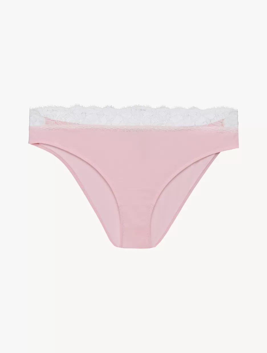 Mid-rise-La Perla Lace Medium Brief In And Cream Rose