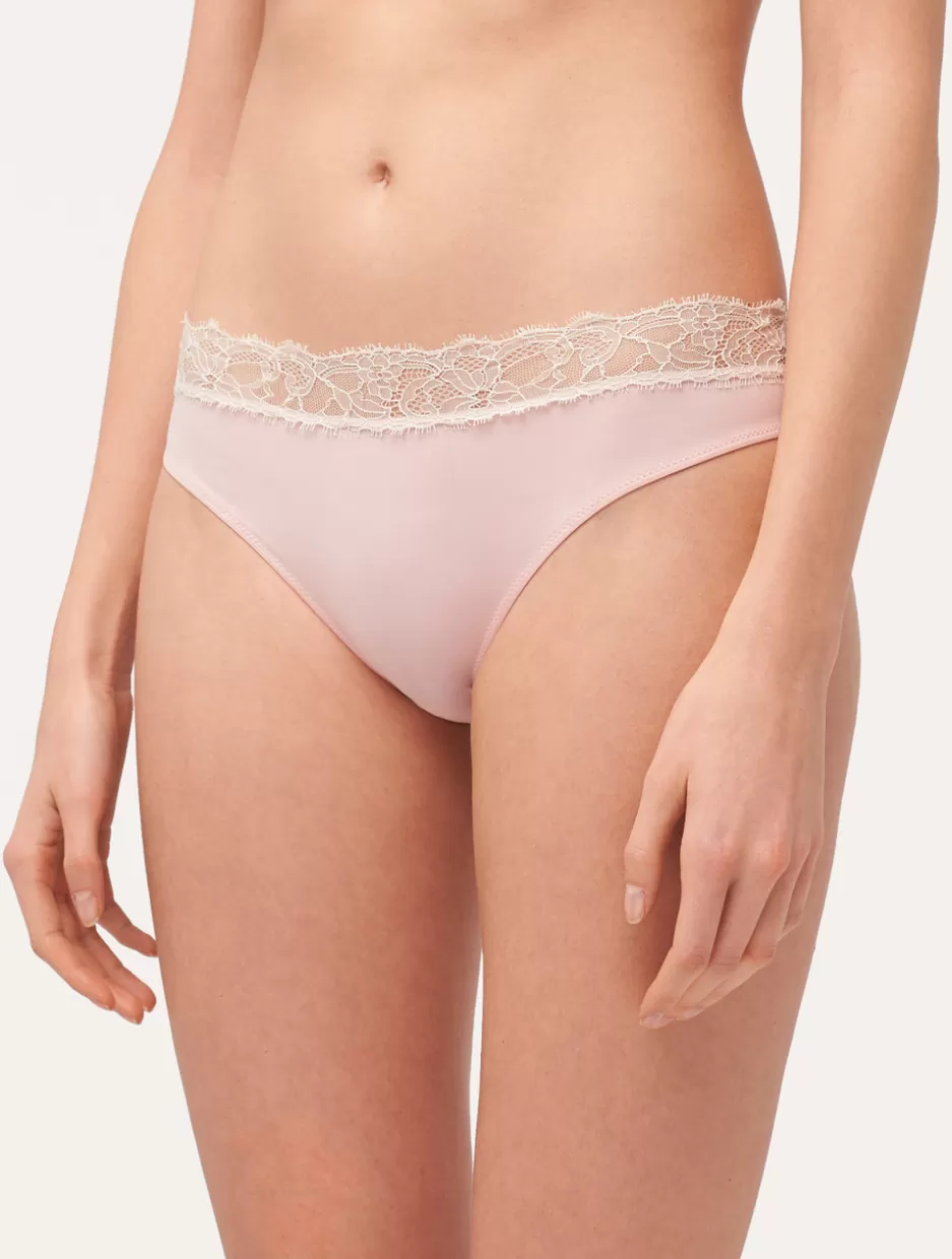 Mid-rise-La Perla Lace Medium Brief In And Cream Rose