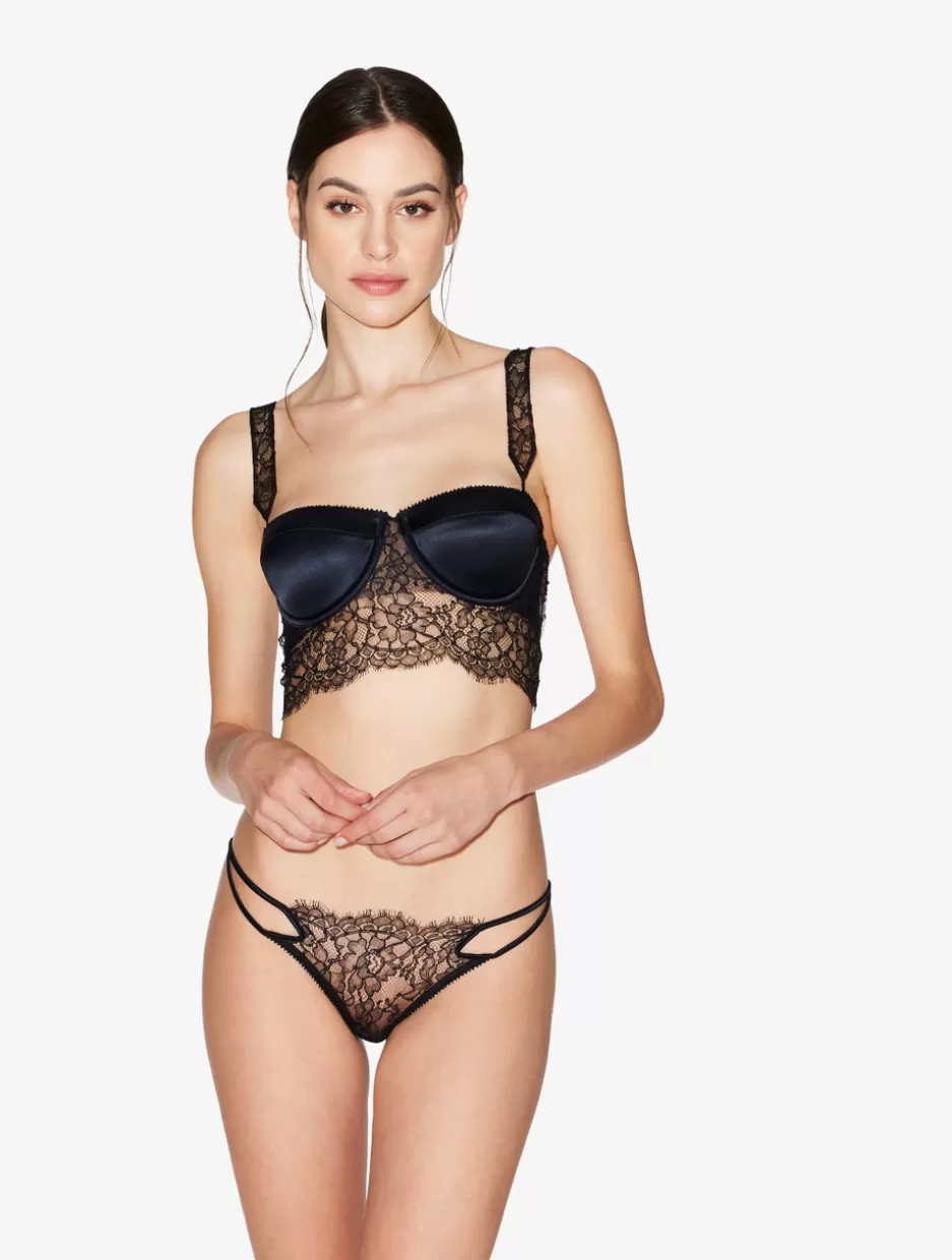 G string & Thong-La Perla Lace Thong In Black