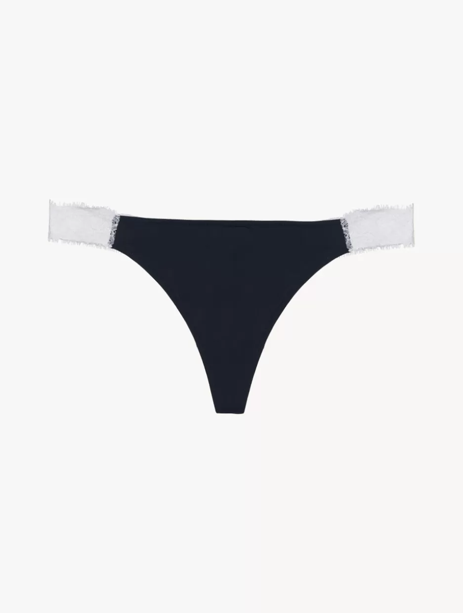 G string & Thong-La Perla Lace Thong In And Off-white Black