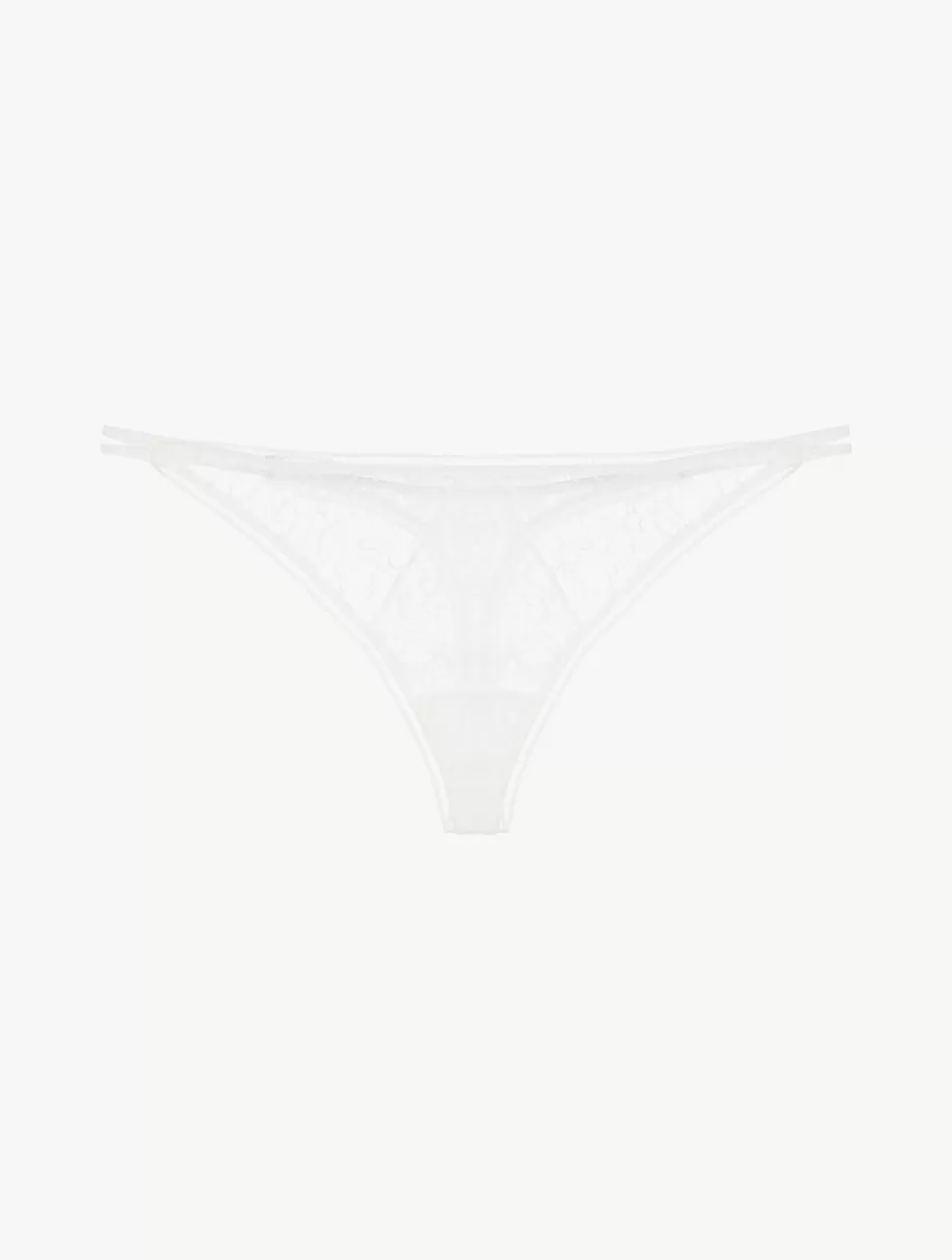 G string & Thong-La Perla Lace Thong In Natural White