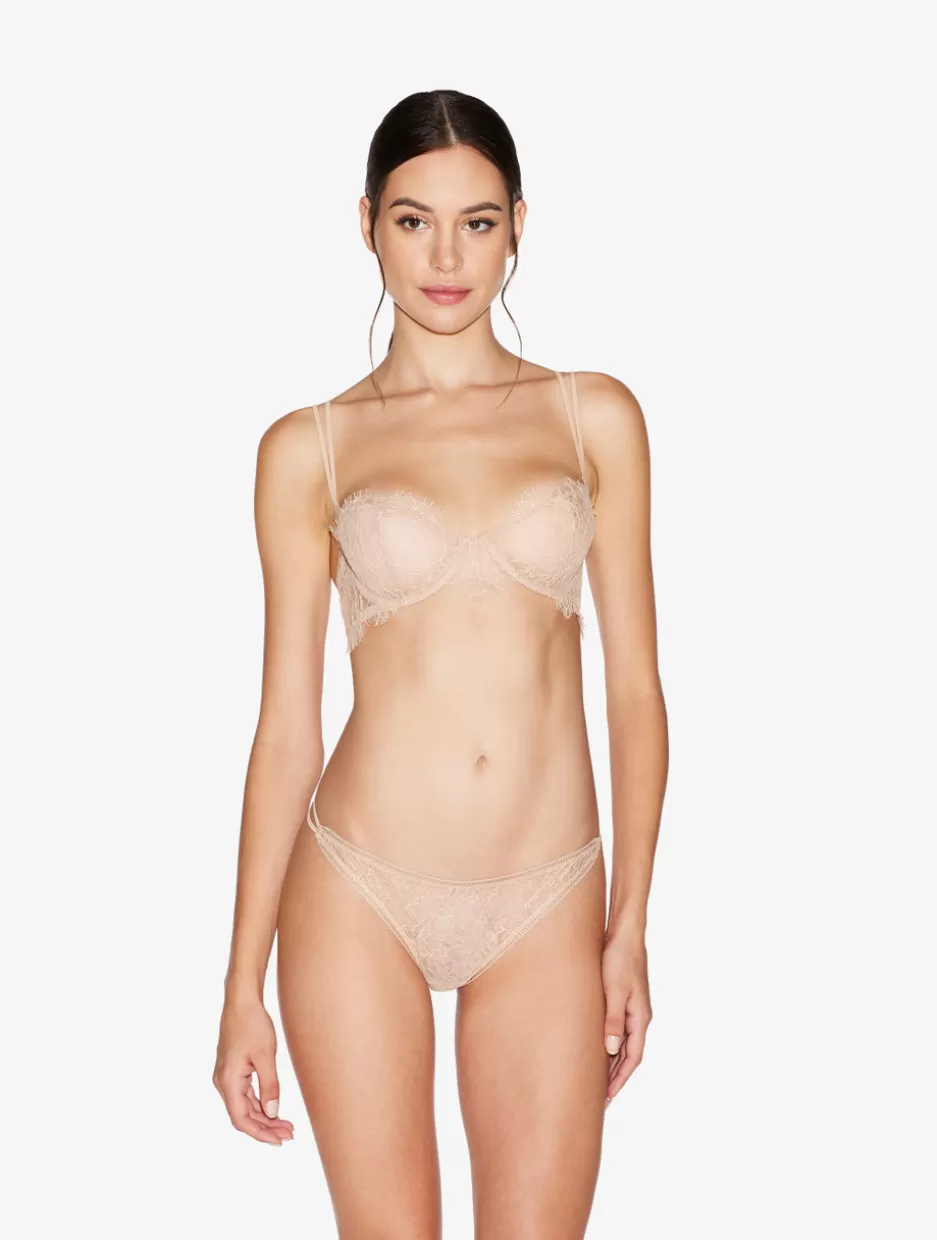 G string & Thong-La Perla Lace Thong In Oak Blush Neutral