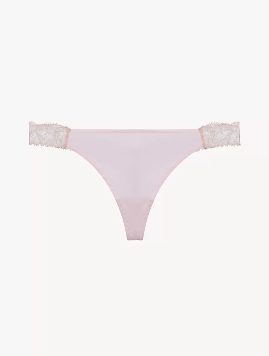 G string & Thong-La Perla Lace Thong In Pink