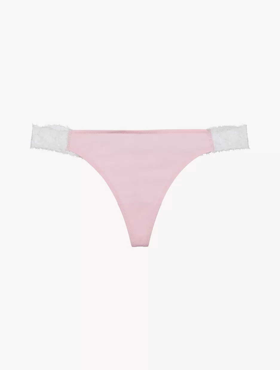 G string & Thong-La Perla Lace Thong In And Cream Rose