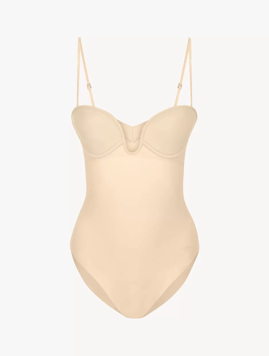 Bodysuits & Bustiers | Shapewear-La Perla Latte-coloured Underwired Padded U-bra Bodysuit Nude