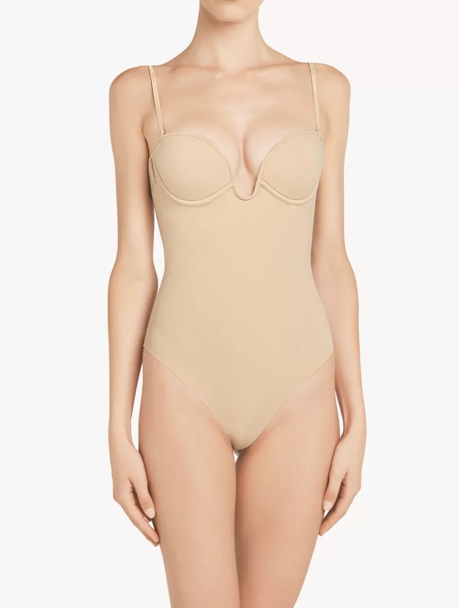 Bodysuits & Bustiers | Shapewear-La Perla Latte-coloured Underwired Padded U-bra Bodysuit Nude