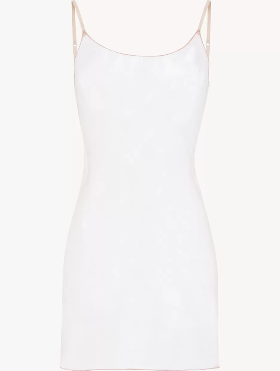 Slips & Dresses | Silk Sleepwear-La Perla Limited Edition Short Slip In Rose Beige Mesh Pink