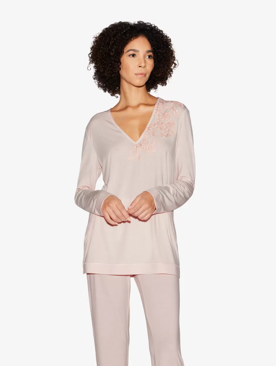 Camisoles | Pajamas-La Perla Long-sleeved Top In Modal Pink