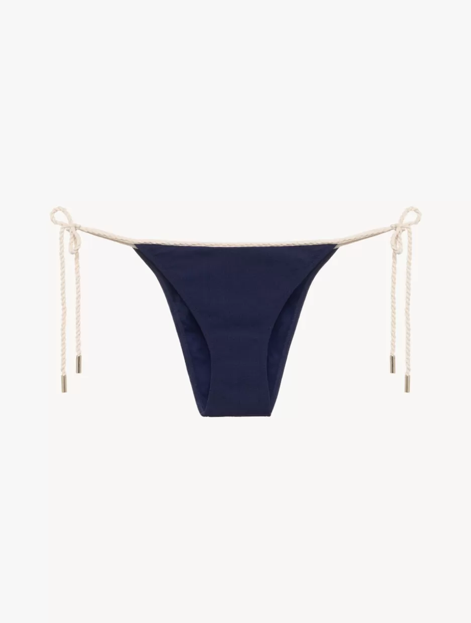 Bikinis-La Perla Monogram Bikini Brief In Navy Blue