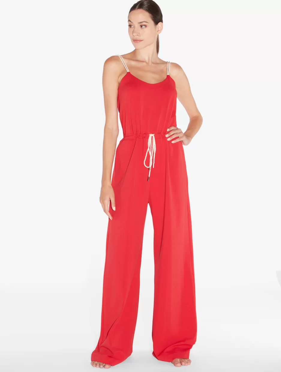 Beach Coverups-La Perla Monogram Jumpsuit In Red