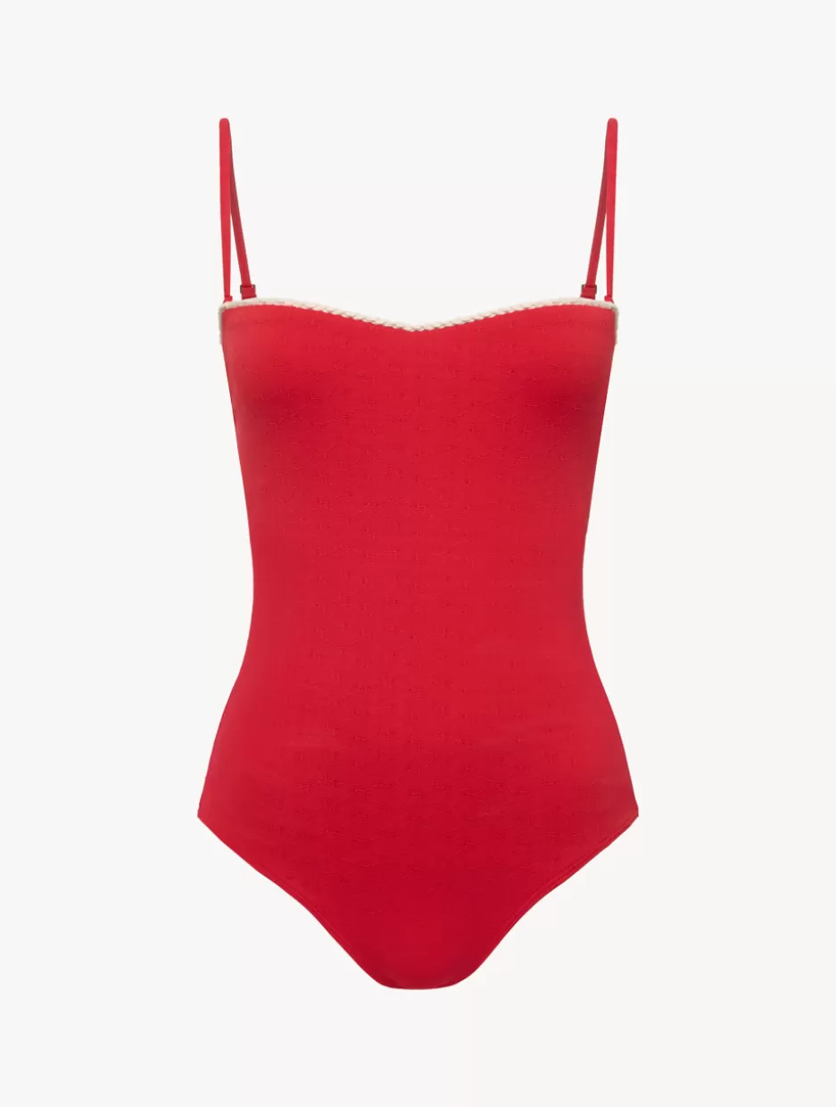 One-Piece Bathing Suits-La Perla Monogram Underwi Swimsuit In Red