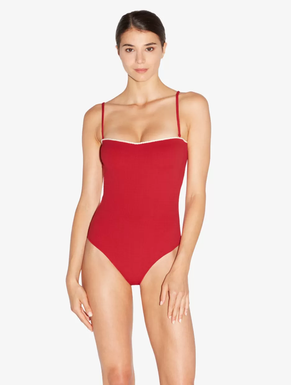 One-Piece Bathing Suits-La Perla Monogram Underwi Swimsuit In Red