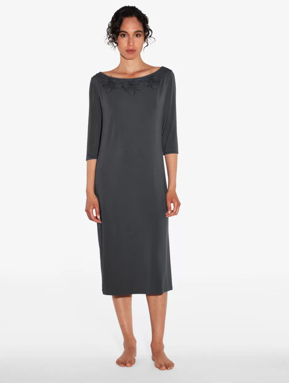 Pajamas | Loungewear-La Perla Nightdress In Charcoal Grey