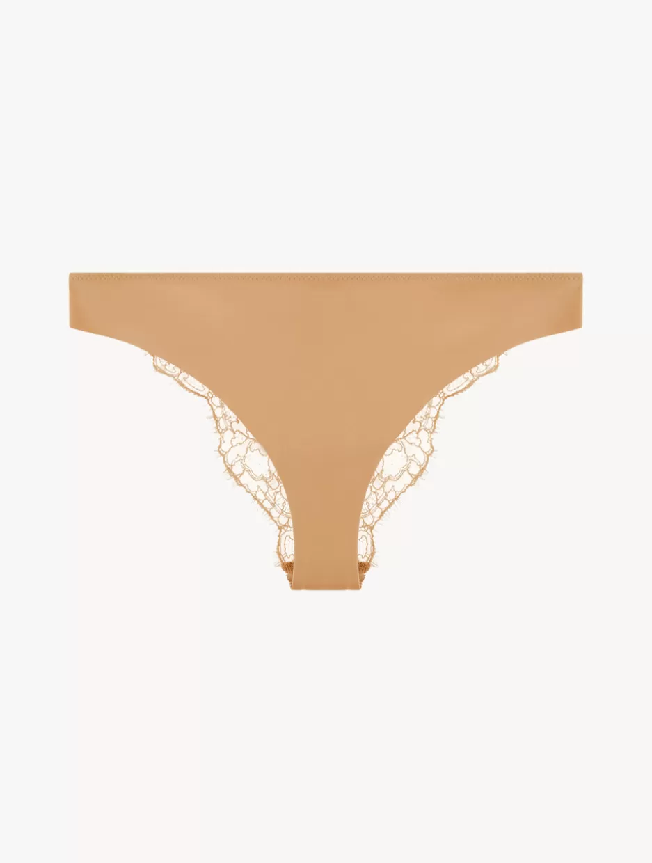 Brazilian | Shapewear-La Perla Brazilian Brief With Chantilly Lace Nude