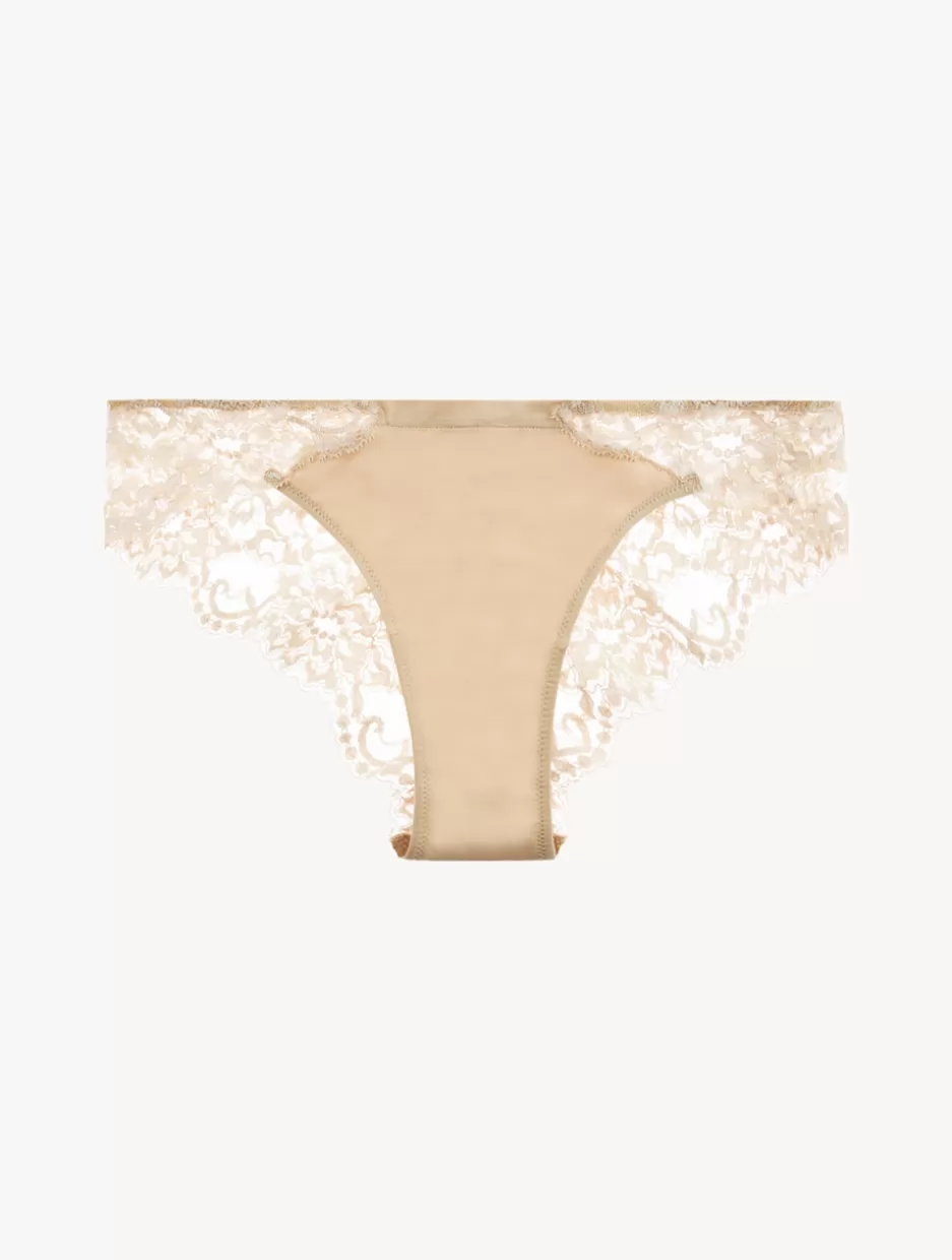 Brazilian-La Perla Cotton Brazilian Briefs Nude