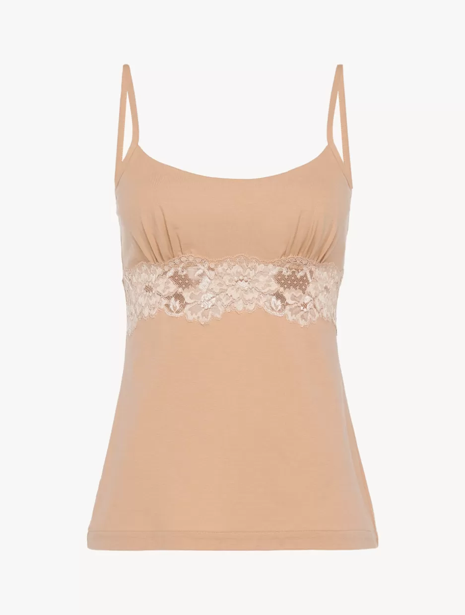 Camisoles | Pajamas-La Perla Cotton Camisole Nude