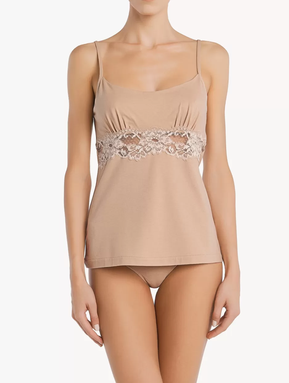 Camisoles | Pajamas-La Perla Cotton Camisole Nude