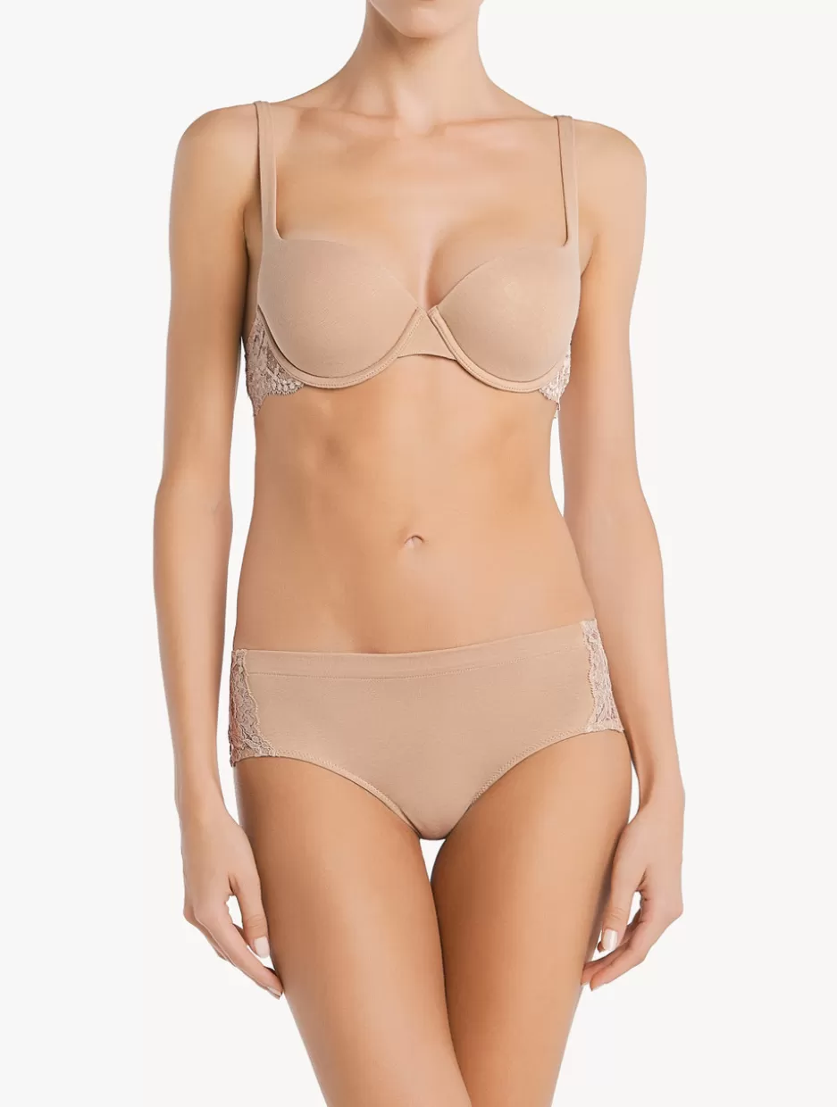 Hipster-La Perla Cotton Short Briefs Nude