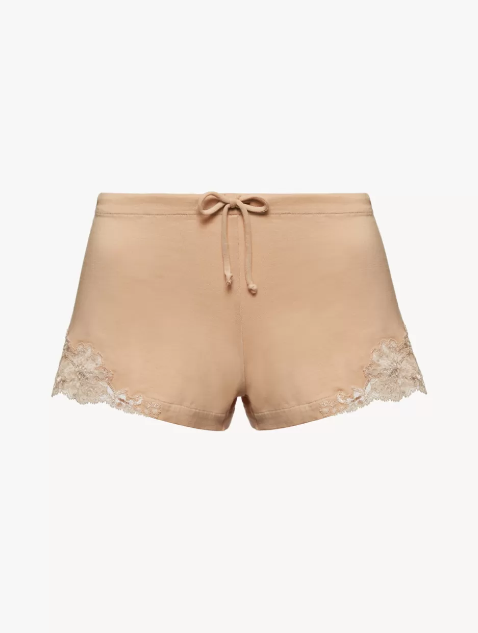 Pajamas | Loungewear-La Perla Cotton Sleep Shorts Nude