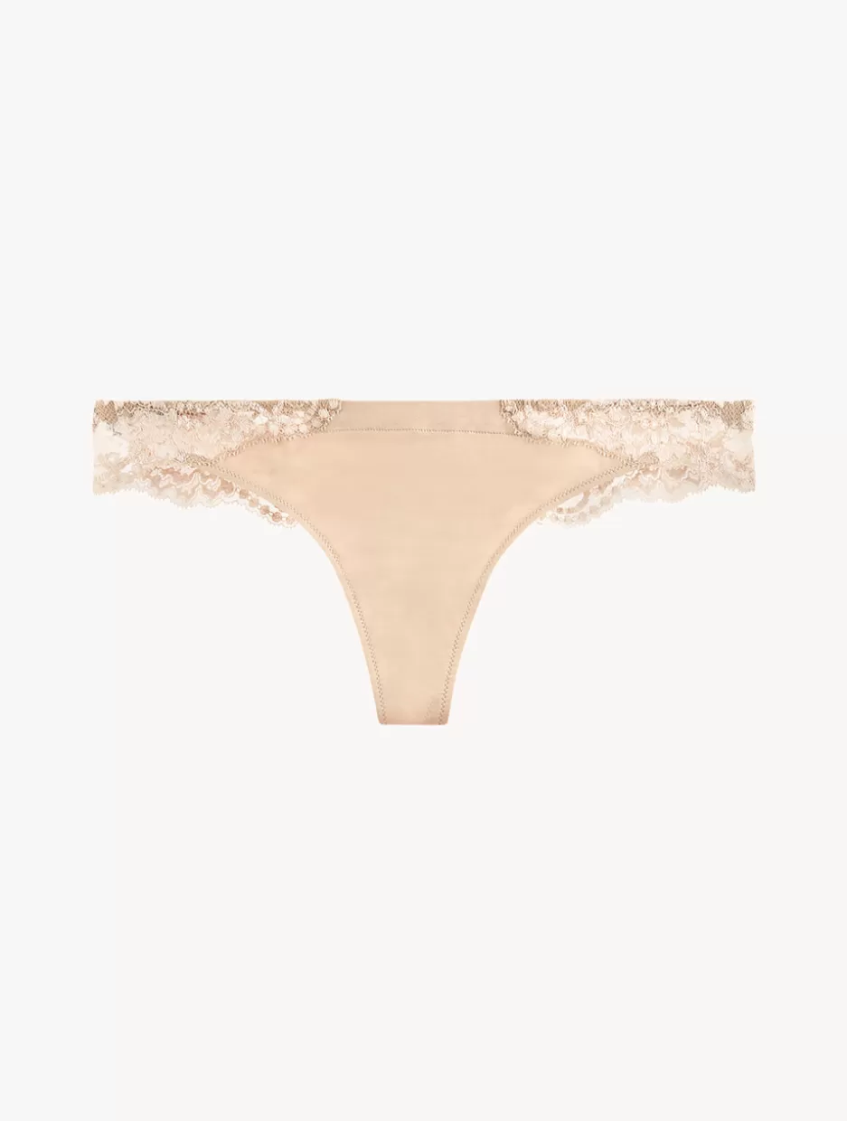 G string & Thong-La Perla Cotton Thong Nude