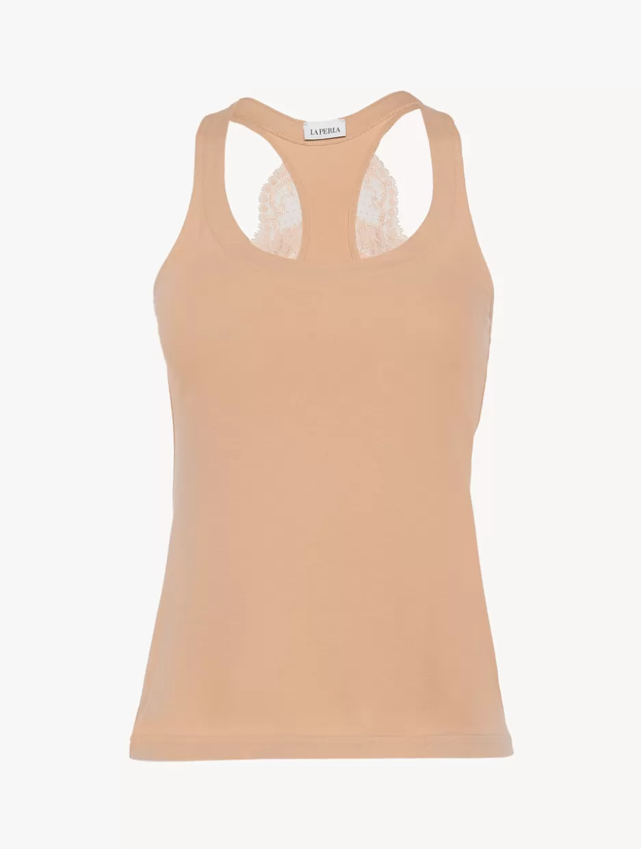 Camisoles | Pajamas-La Perla Cotton Vest Top Nude