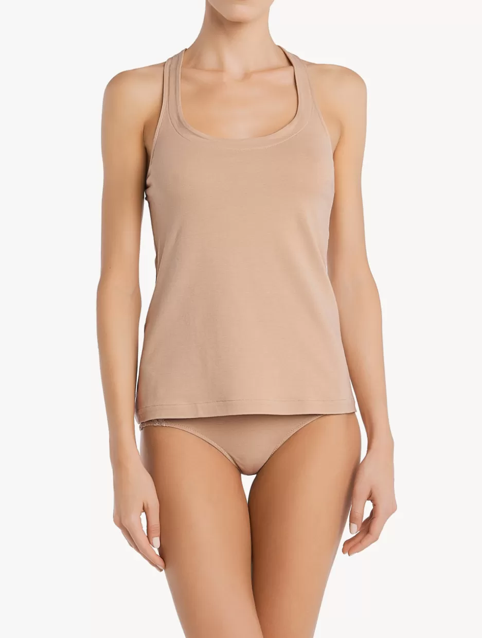 Camisoles | Pajamas-La Perla Cotton Vest Top Nude