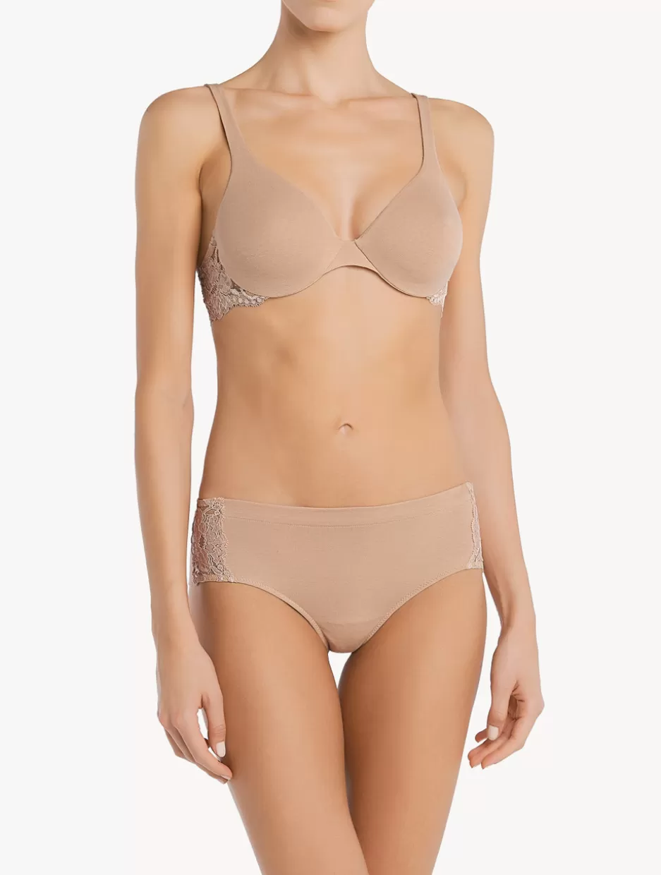 T-shirt | Underwired-La Perla Lace And Cotton Underwired Bra Nude