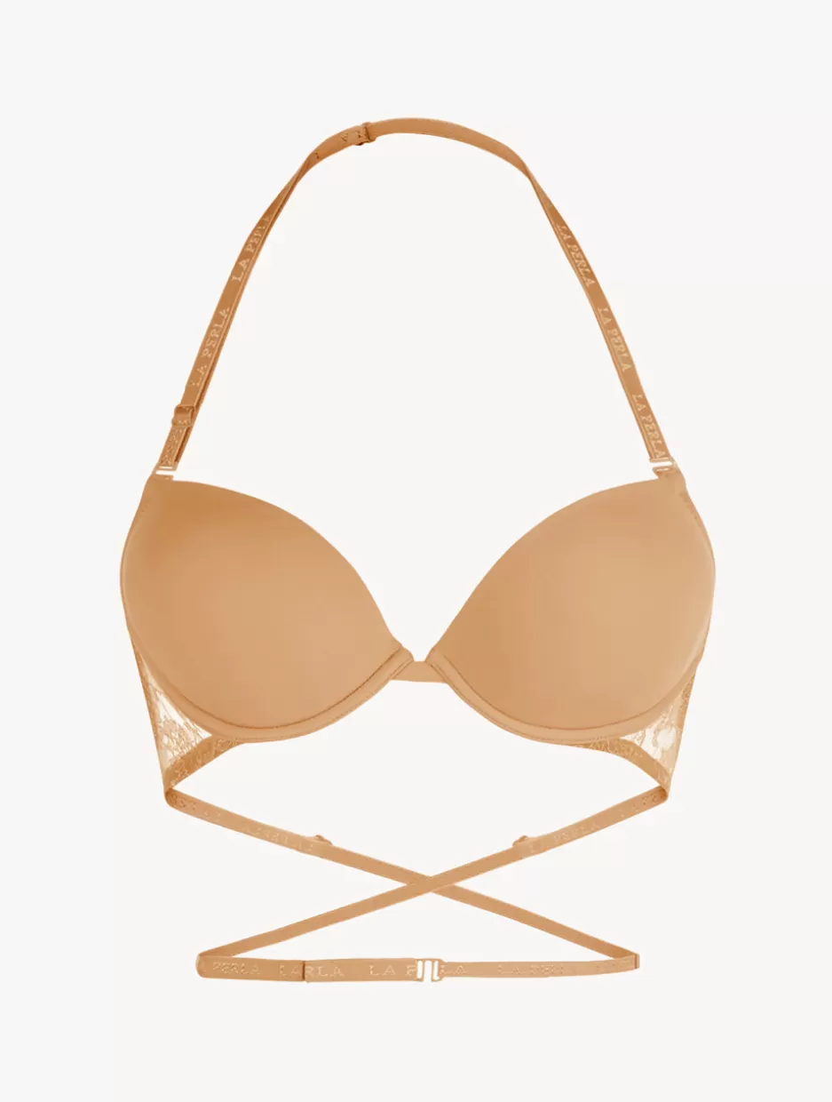 Padded | Push-Up-La Perla T-shirt Multiway Bra With Chantilly Lace Nude