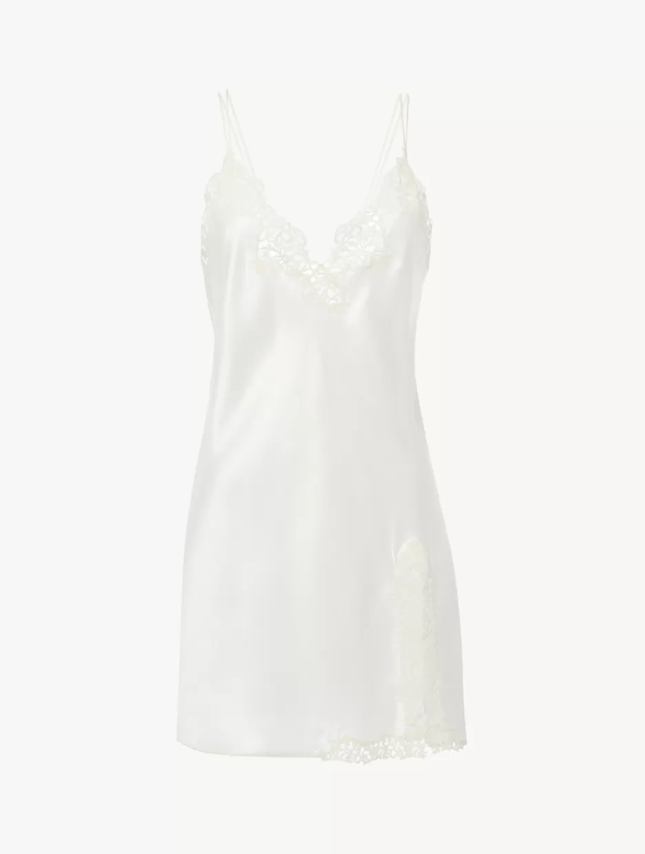 Slips & Dresses | Silk Sleepwear-La Perla Off-white Slip With Macramé OffWhite