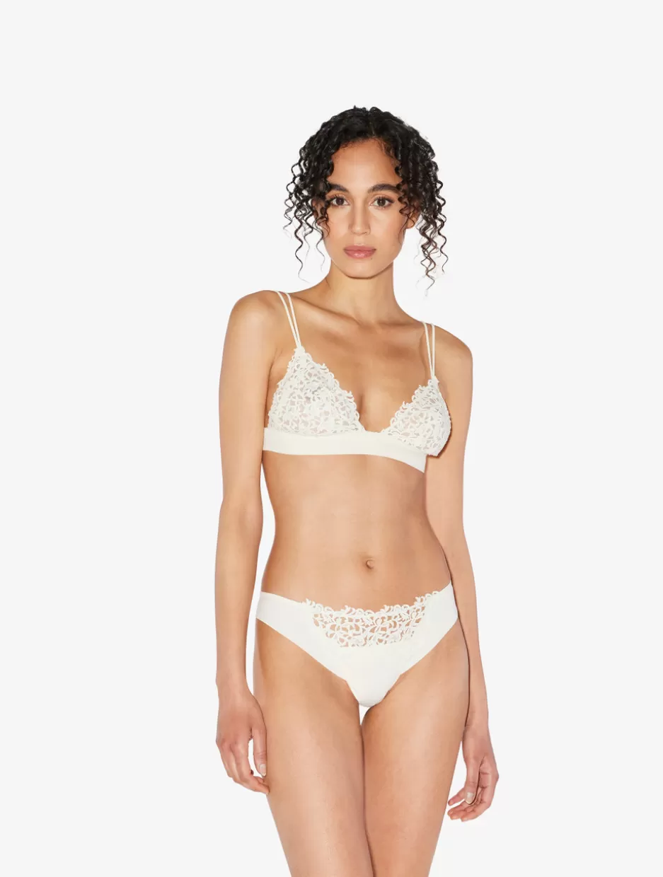 G string & Thong-La Perla Off-white Thong With Macramé OffWhite