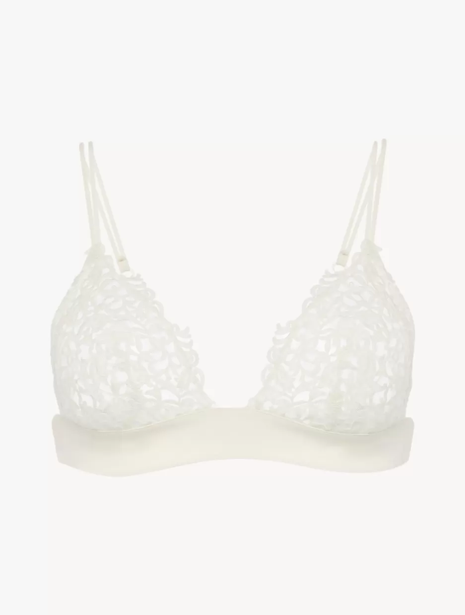 Triangle | Wireless-La Perla Off-white Triangle Bra With Macramé OffWhite