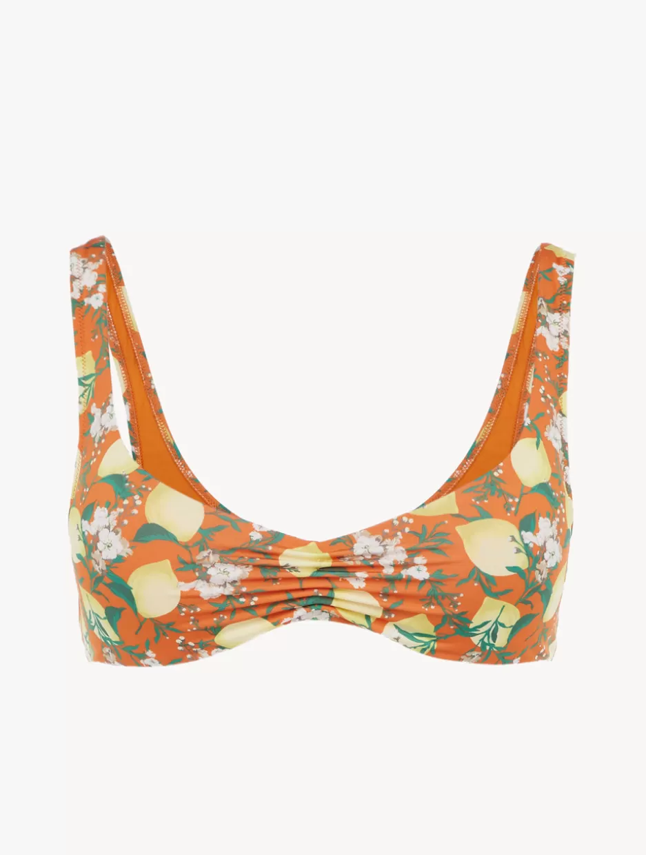 Bikinis-La Perla Printed Bikini Top Orange