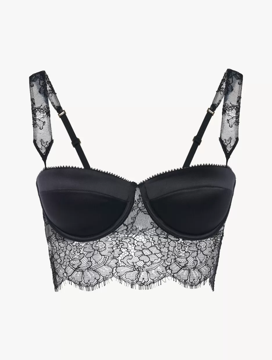 Bralette | Padded-La Perla Padded Bralette In With Leavers Lace Black