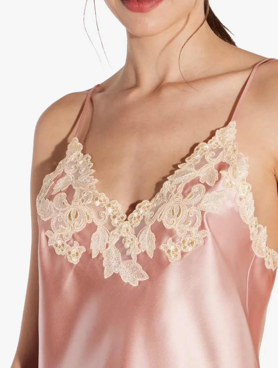 Camisoles | Pajamas-La Perla Silk Camisole With Frastaglio Pink
