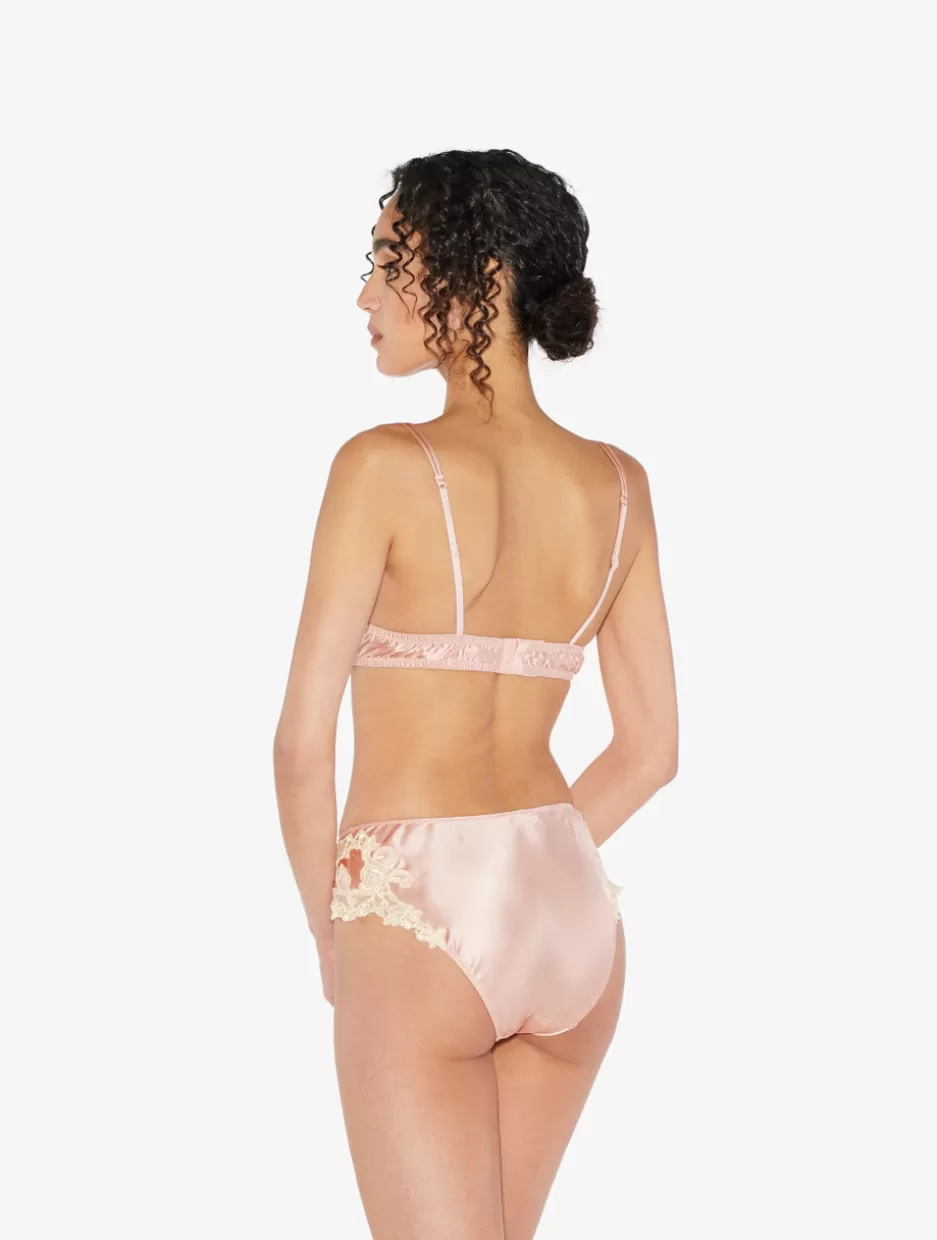 Padded | Push-Up-La Perla Silk Push-up Bra With Frastaglio Pink