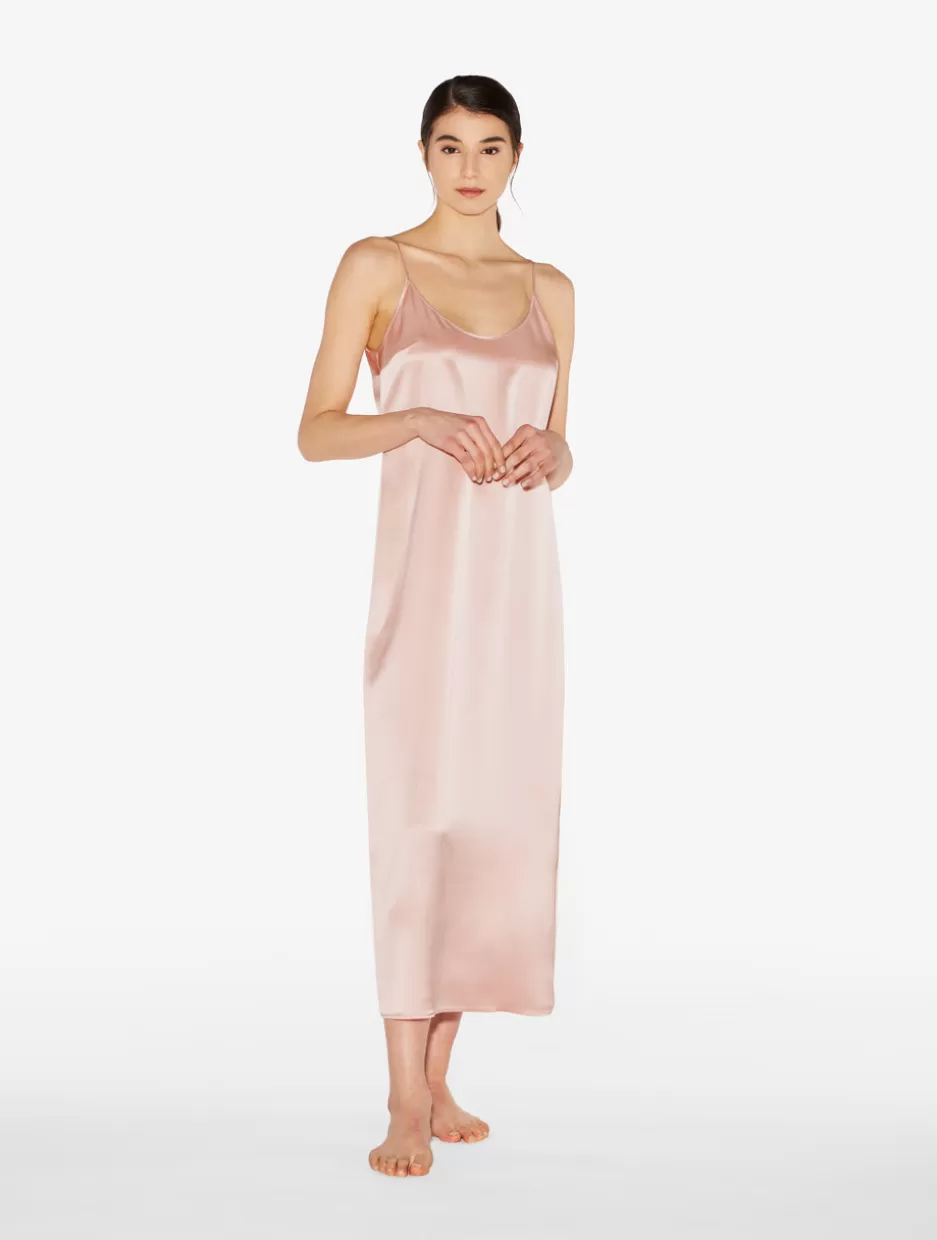 Slips & Dresses | Silk Sleepwear-La Perla Powder Silk Long Slip Pink