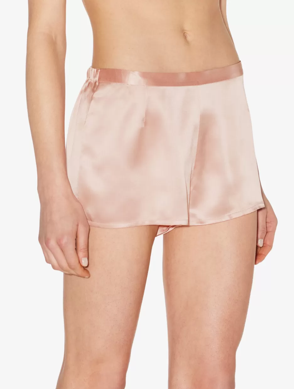 Pajamas | Loungewear-La Perla Powder Silk Pajama Shorts Pink