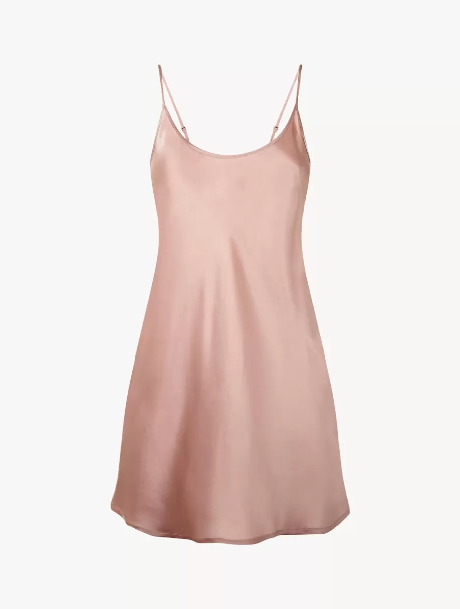 Loungewear | Slips & Dresses-La Perla Powder Silk Short Slip Pink