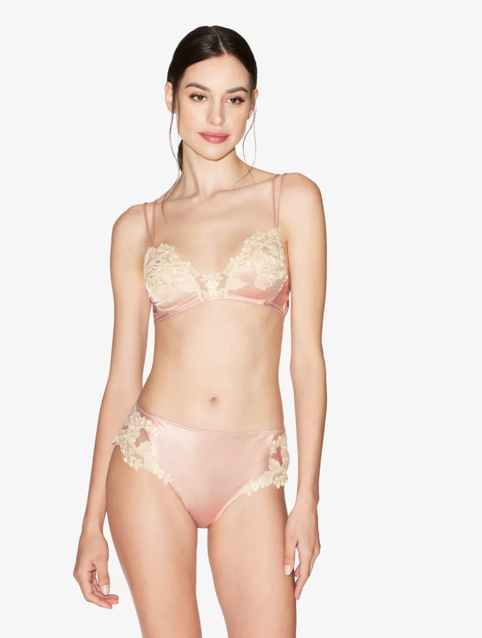 Triangle | Wireless-La Perla Powder Silk Triangle Bra With Frastaglio Pink