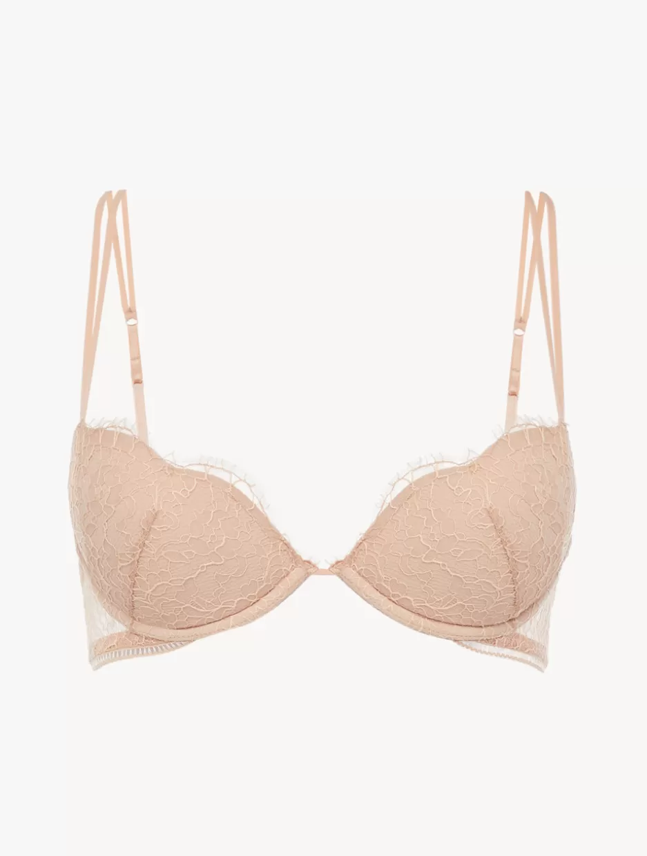 Padded | Push-Up-La Perla Push-up Bra With Lace In Oak Blush Neutral